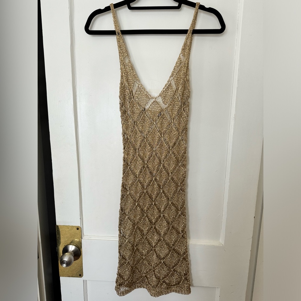 Gold Layering Mini Dress